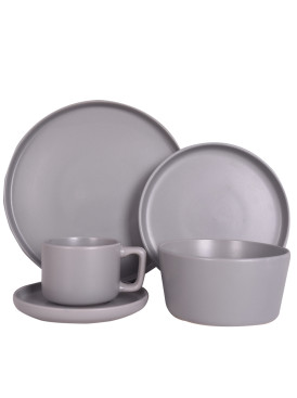 Set Vajilla Pottery Gris 30 pzas.