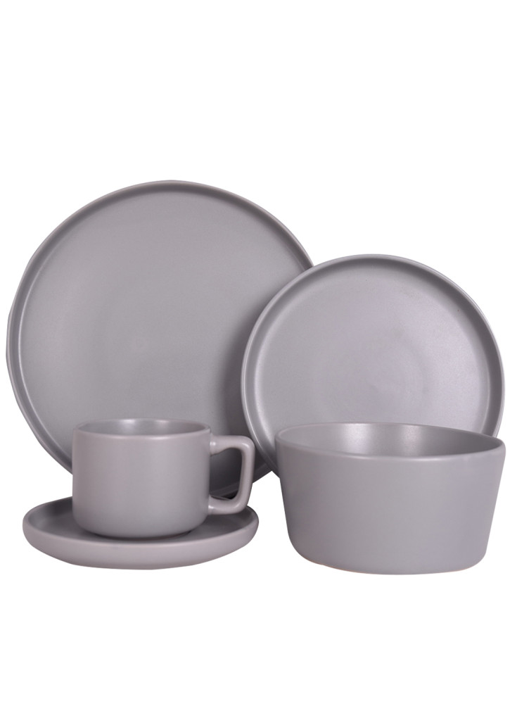 Set Vajilla Pottery Gris 30 pzas.