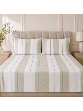 Sábana Valencia 144H Cizgi Beige 25P