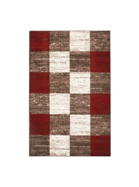 Alfombra Frize Carved D4 80x120 Rojo