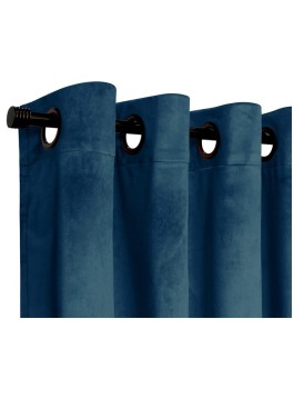 Set Cortina Velvet Azul 140X220