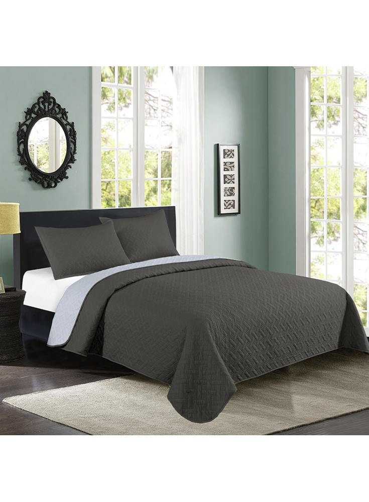 Quilt Bicolor 15P Black