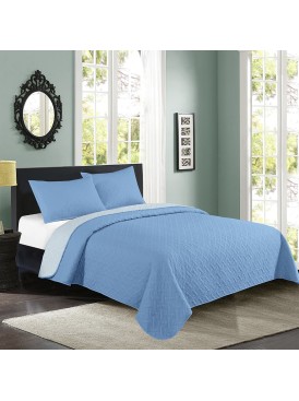 Quilt Bicolor 25P Blue