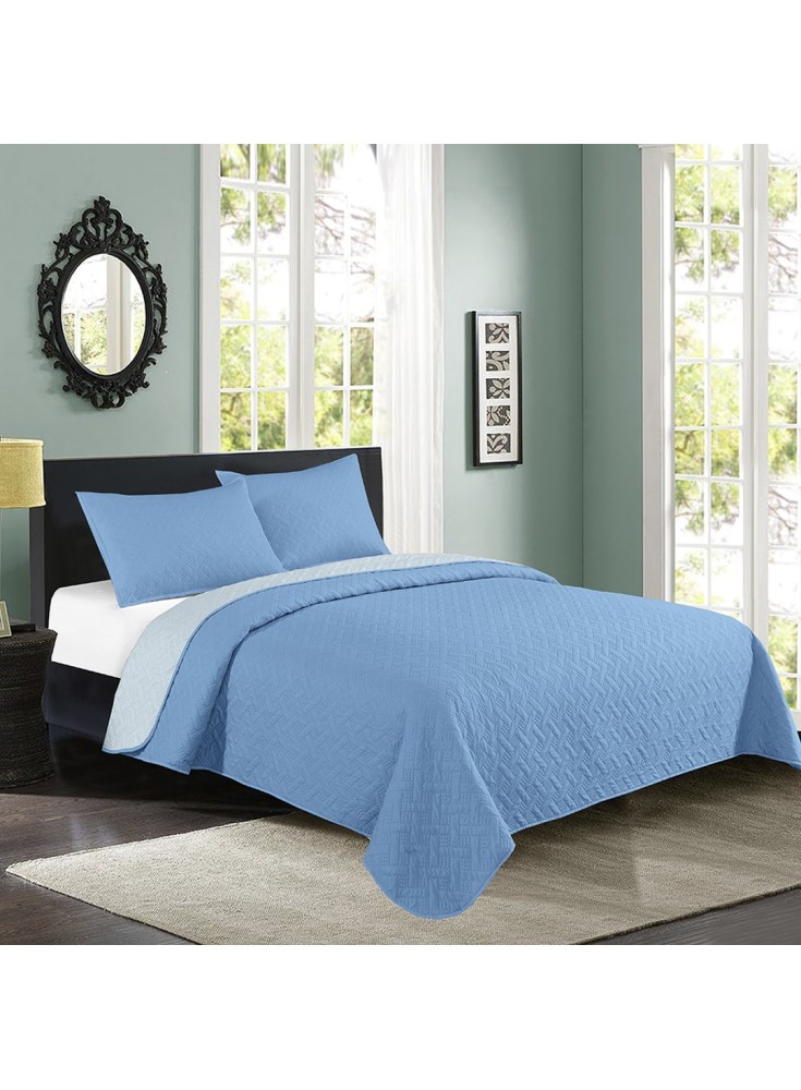 Quilt Bicolor 25P Blue