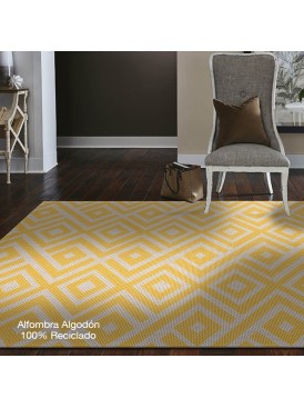 Alfombra Algodón Reciclado Kali Yellow 160x230