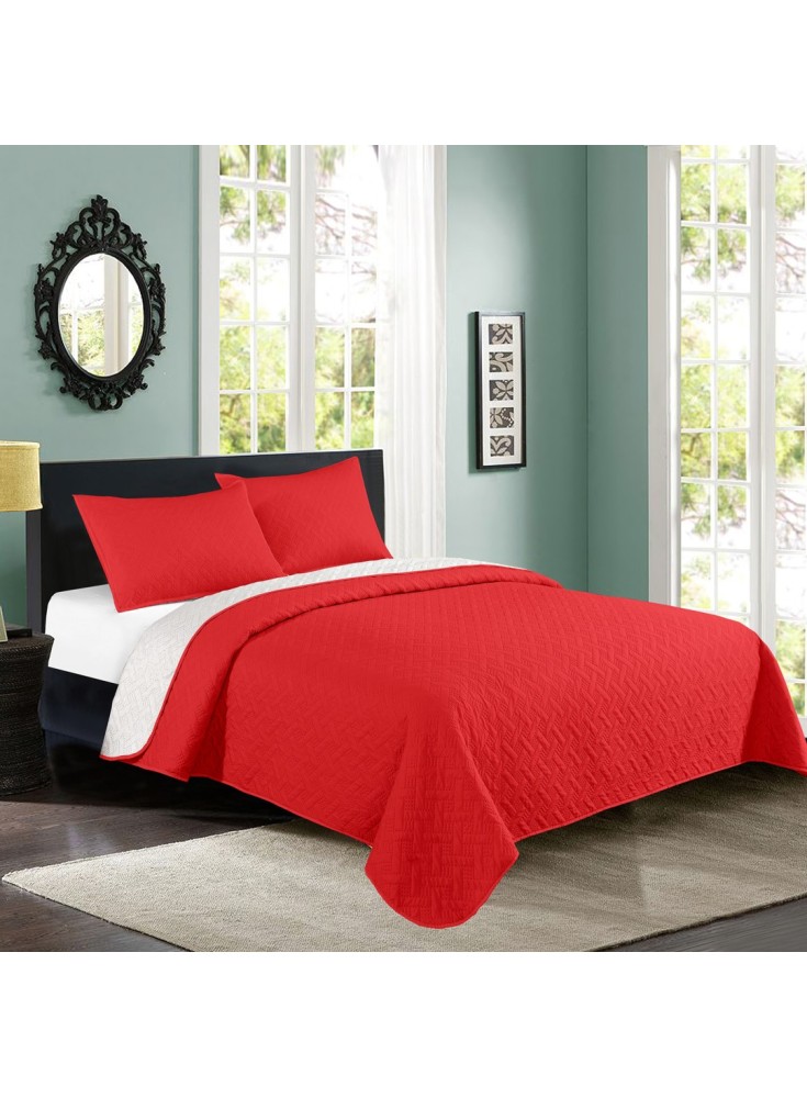 Quilt Bicolor 15P Red