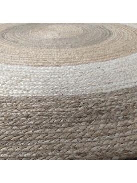 Jute Braided Redonda Beige Diámetro 200