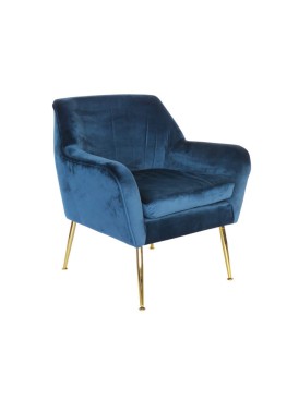 Poltrona George Azul Velvet