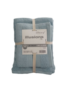 Set 4 Toallas Illusions Sky