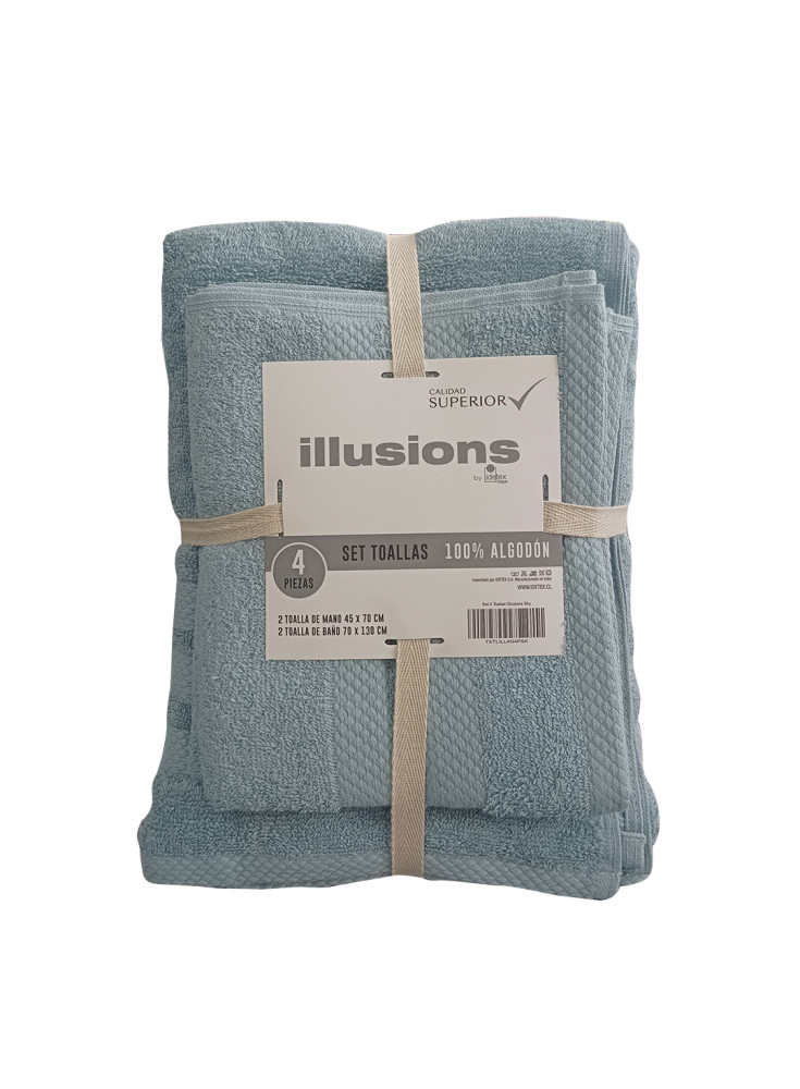 Set 4 Toallas Illusions Sky