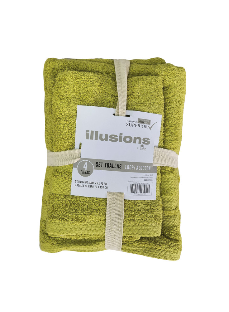 Set 4 Toallas Illusions Lima