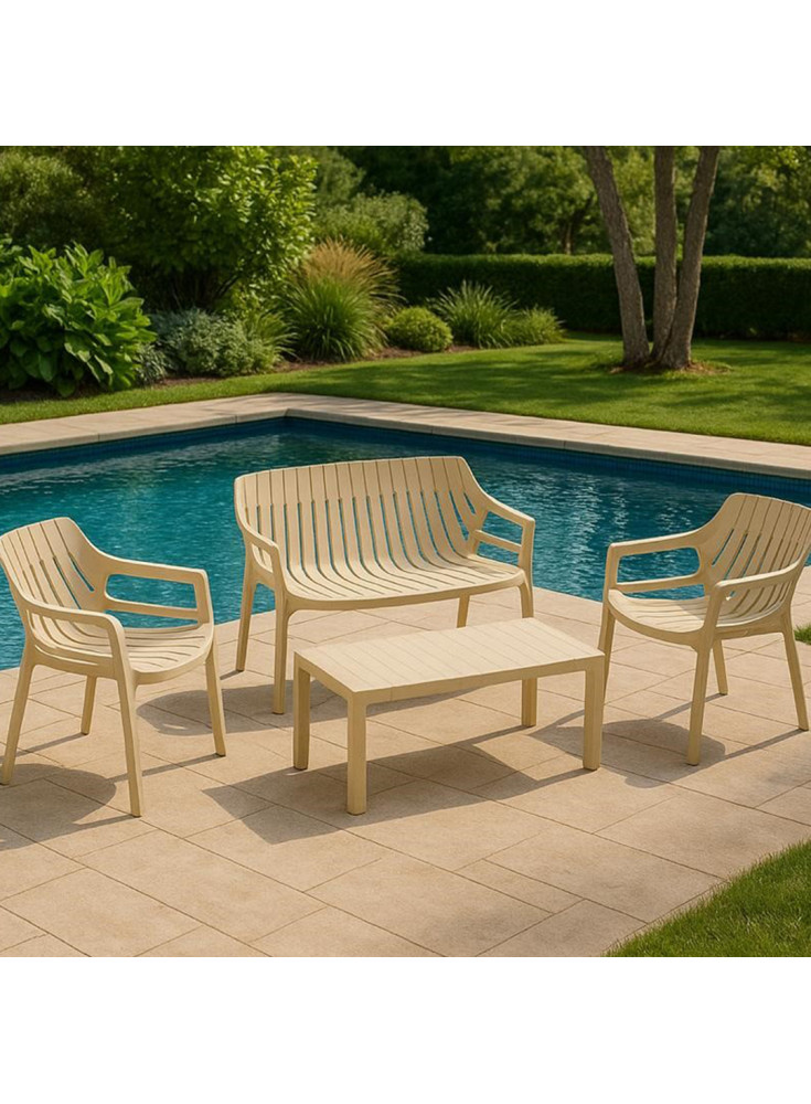 Juego Terraza Malaga Beige