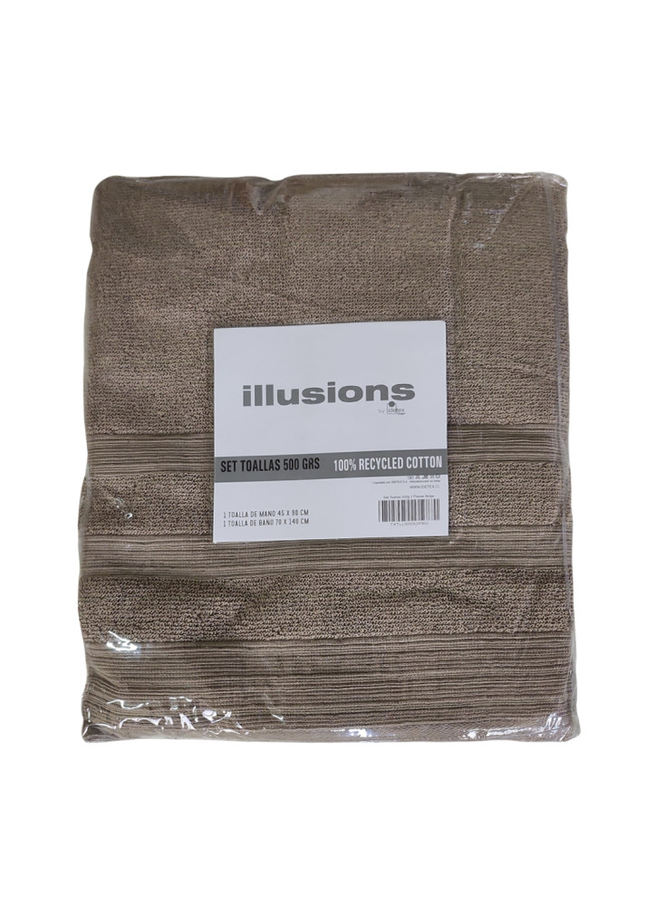 Set Toallas 500G 2 Piezas Beige
