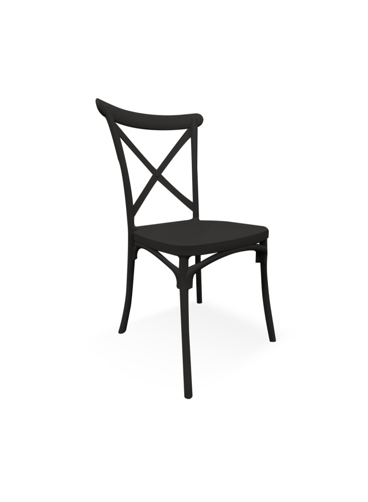 Pack 4 Sillas Stack Negro