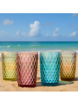 Set 4 Vasos Color Murano