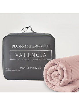 Plumón Valencia Embossed Rosa Super King