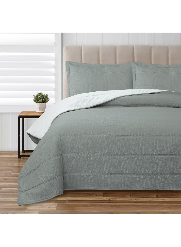 Quilt Sherpa Valencia Dobby 15P Gris